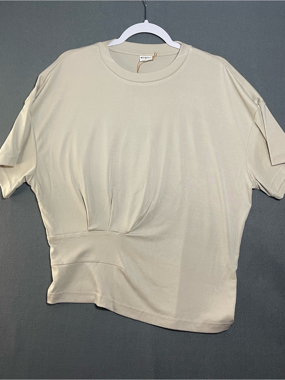 NWT OGL Move Sculpted Waist Top XL Beige Modal Stretch